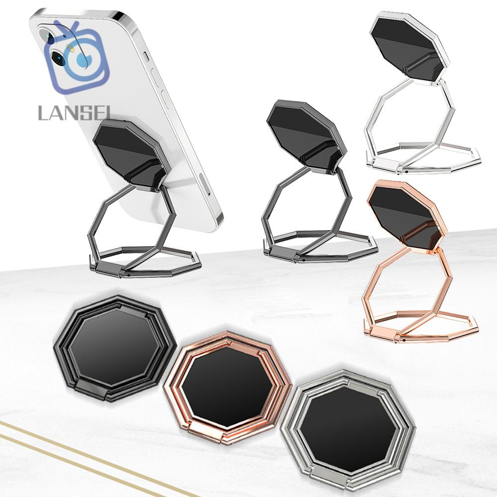 Vòng Nhẫn Xỏ Ngón Kiêm Giá Đỡ Điện Thoại Bằng Kim Loại Xoay 360 Độ Nhiều Màu Sắc