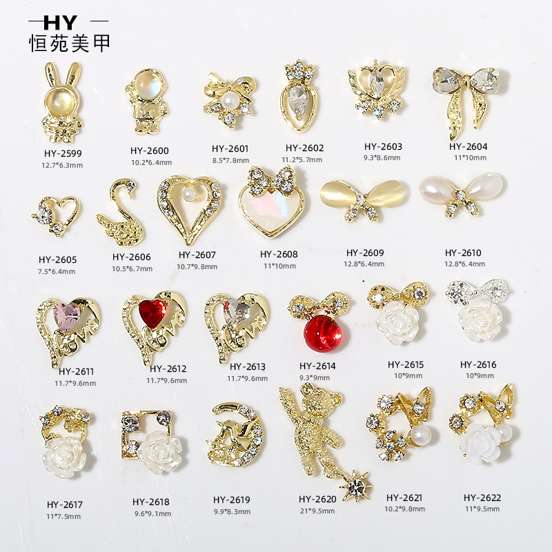 [Hàng mới về] Phụ kiện trang trí móng tay nghệ thuật nhiều mẫu xinh xắn thời trang tùy chọn