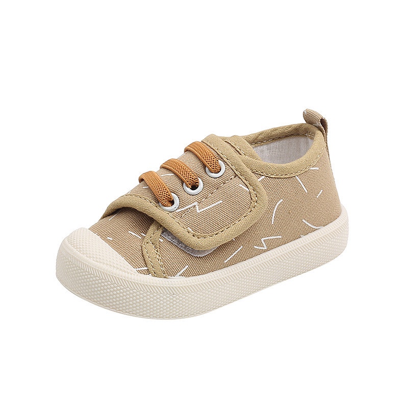 Giày thể thao quai dán tiện lợi cho bé trai bé gái đế mềm sz 17-22