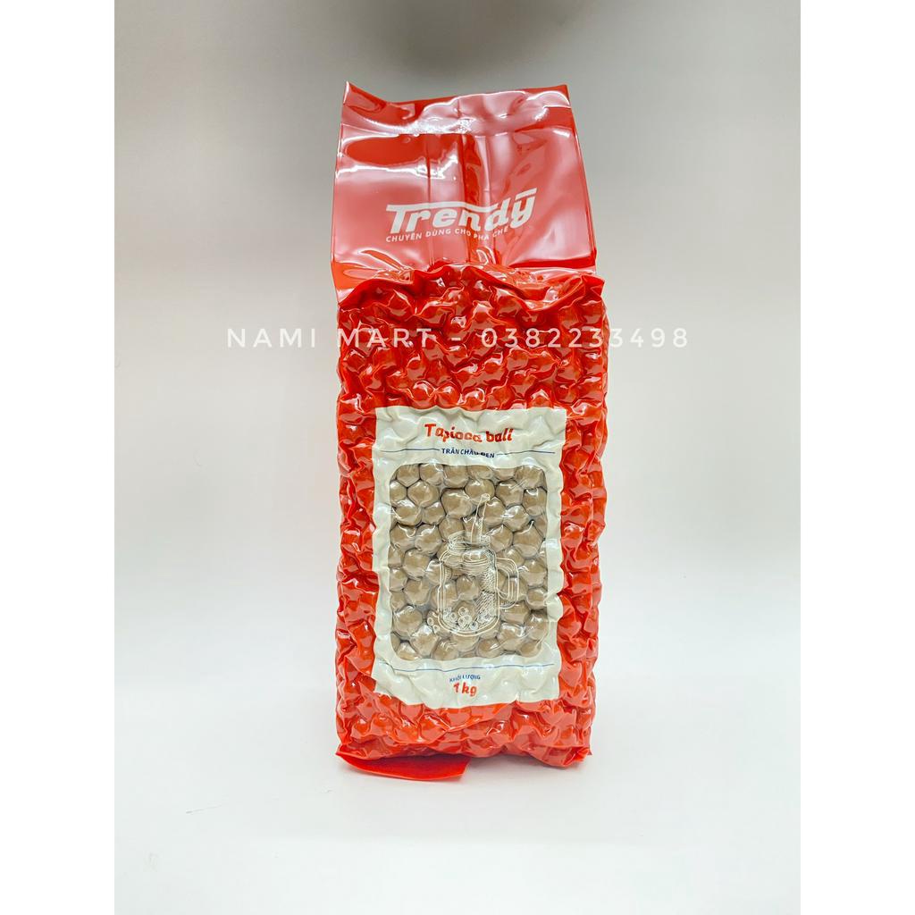 Trân châu đen trendy túi 1kg vị giai giai, sần sật thơm ngon, sử dụng cho pha chế