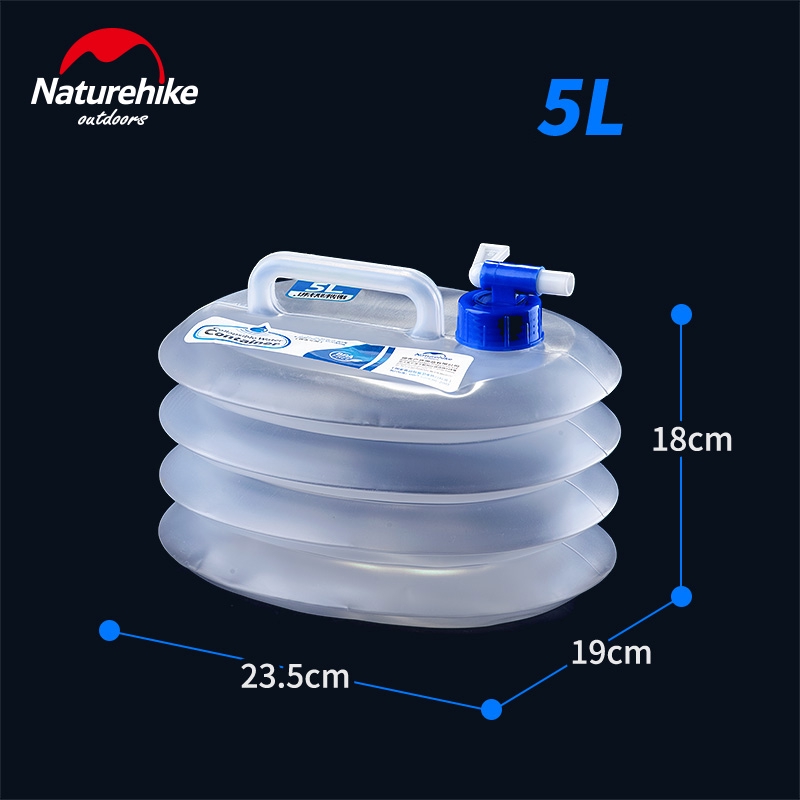 Thùng Đựng Nước Naturehike NH14S002-T Có Thể Gấp Gọn Làm Bằng Nhựa PE Dành Cho Các Hoạt Động Ngoài Trời