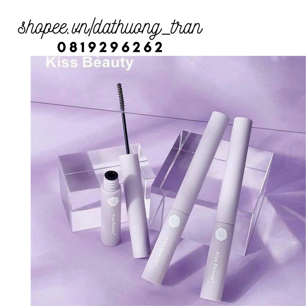Mascara Siêu Mảnh Cong Dày Mi Kiss Beauty Vỏ Tím Sim
