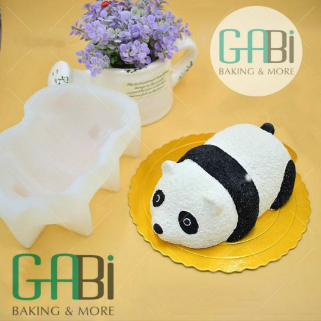 Khuôn silicon gấu trúc 4D