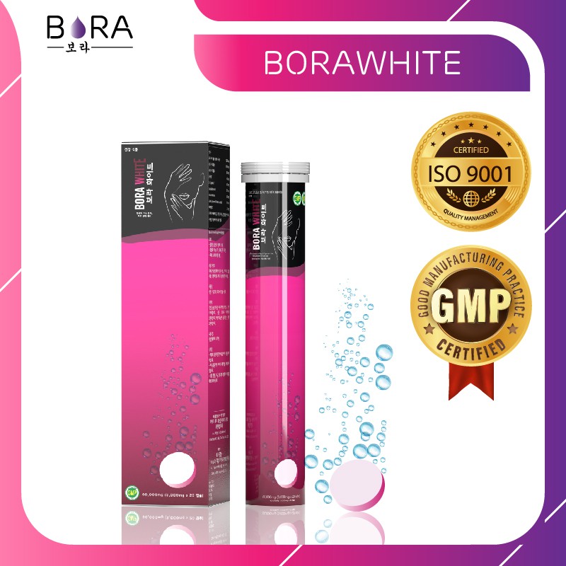 [SALE SỐC 38%] Viên Sủi Trắng Da Bora White  1 Hộp 20 Viên Công Nghệ Hàn Quốc