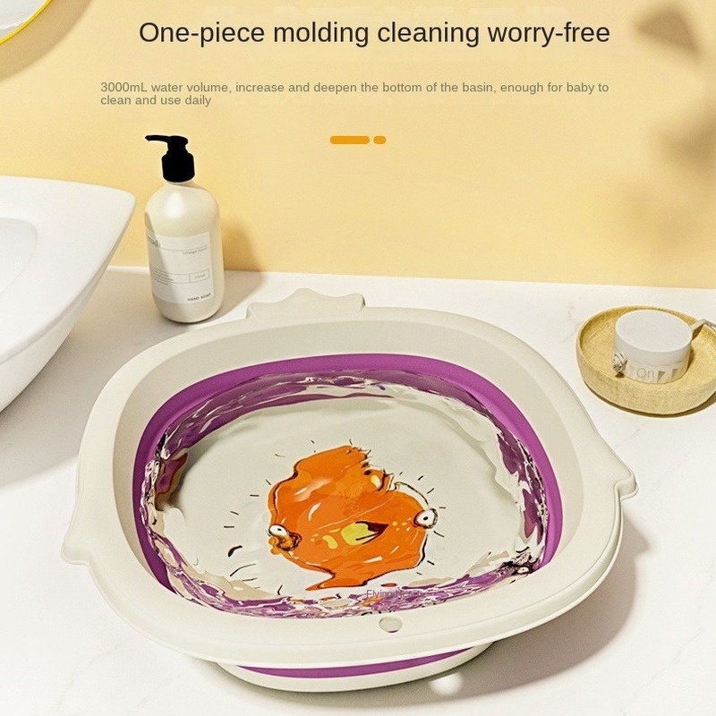 Chậu Rửa Mặt Hình Vuông Gấp Gọn Tiện Dụng MY0122 Cho Bé
