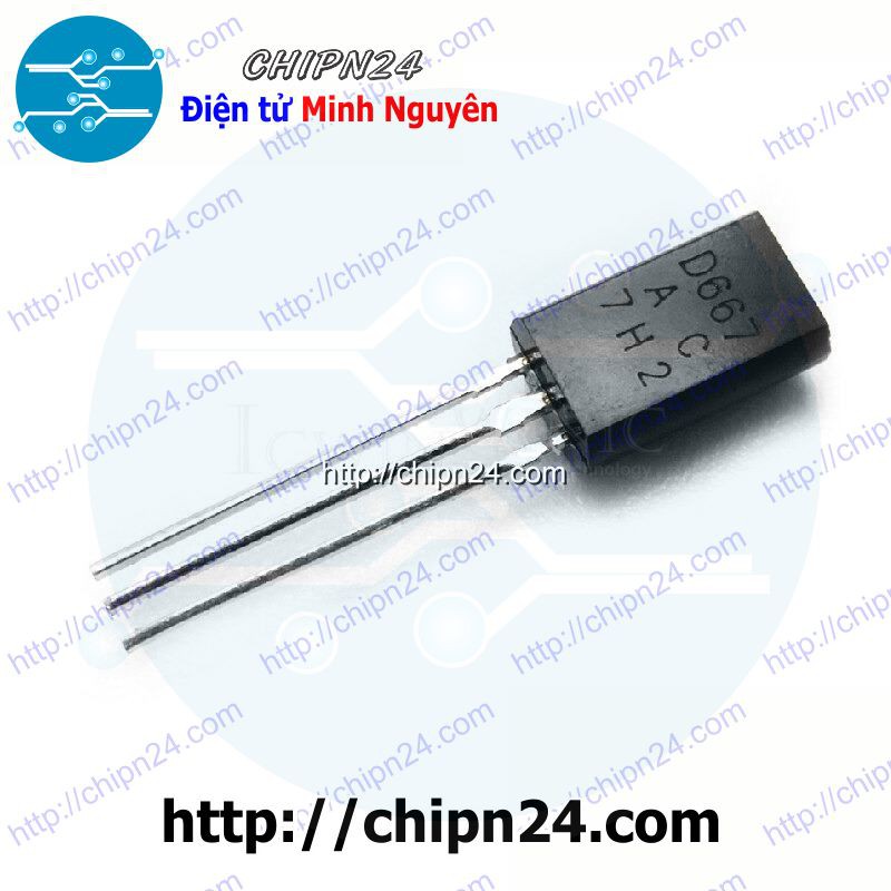 [10 CON] Transistor D667 TO-92L NPN 1A 80V (2SD667 667)