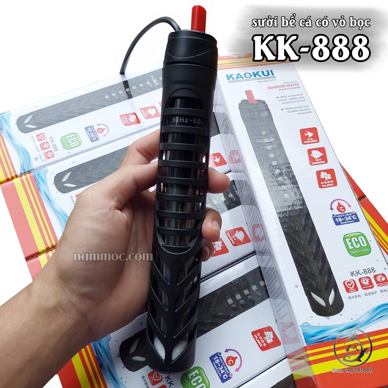 Máy Sưởi Bể Cá Thế Hệ Mới Tiết Kiệm Điện KK-888 ( 100W / 200W / 300W / 500W ) | Sưởi Có Vỏ Bọc Chống Bỏng