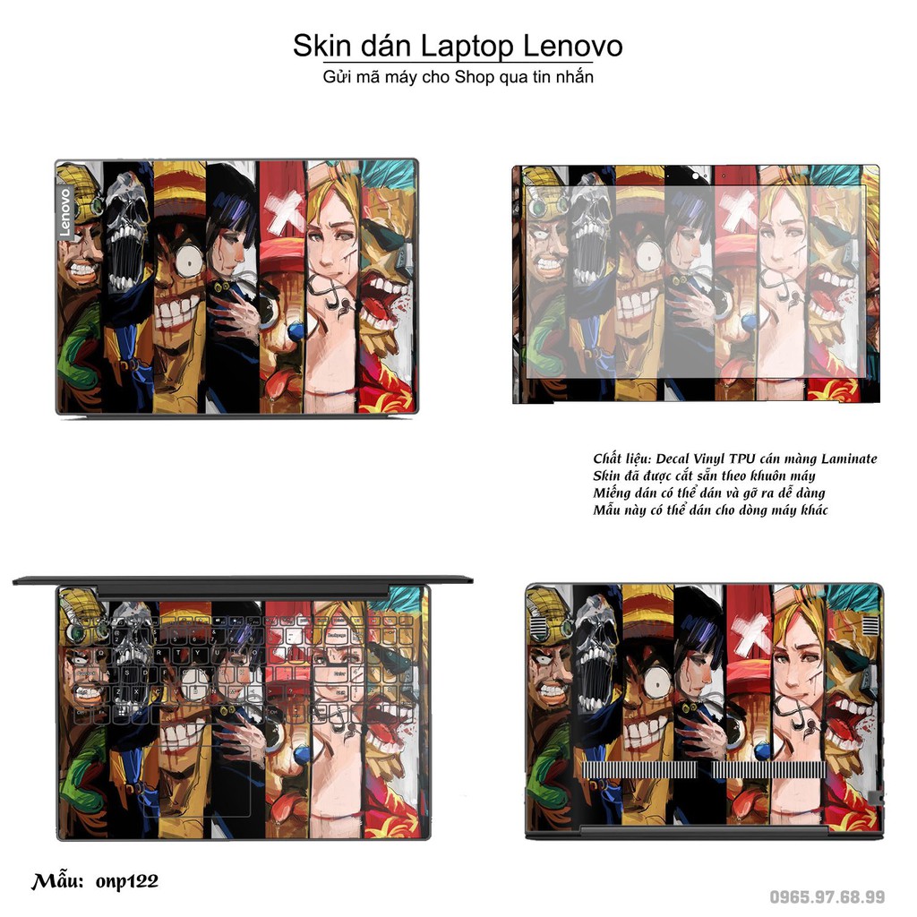 Skin dán Laptop Lenovo in hình One Piece _nhiều mẫu 13 (inbox mã máy cho Shop)