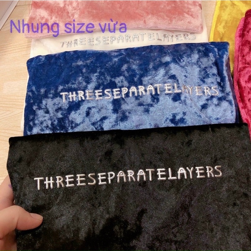 Áo thun nhung phom ôm vừa