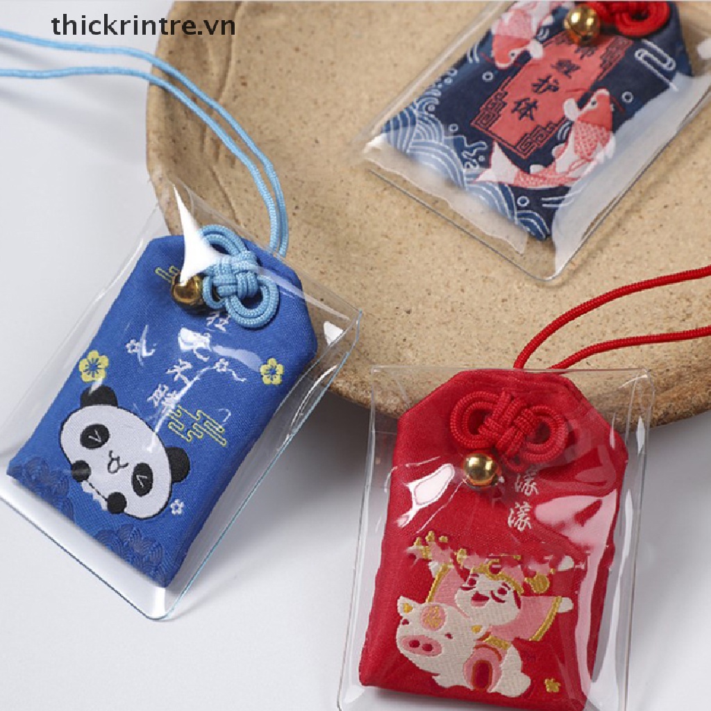 Móc khóa thêu hình Omamori Pray an toàn đẹp mắt