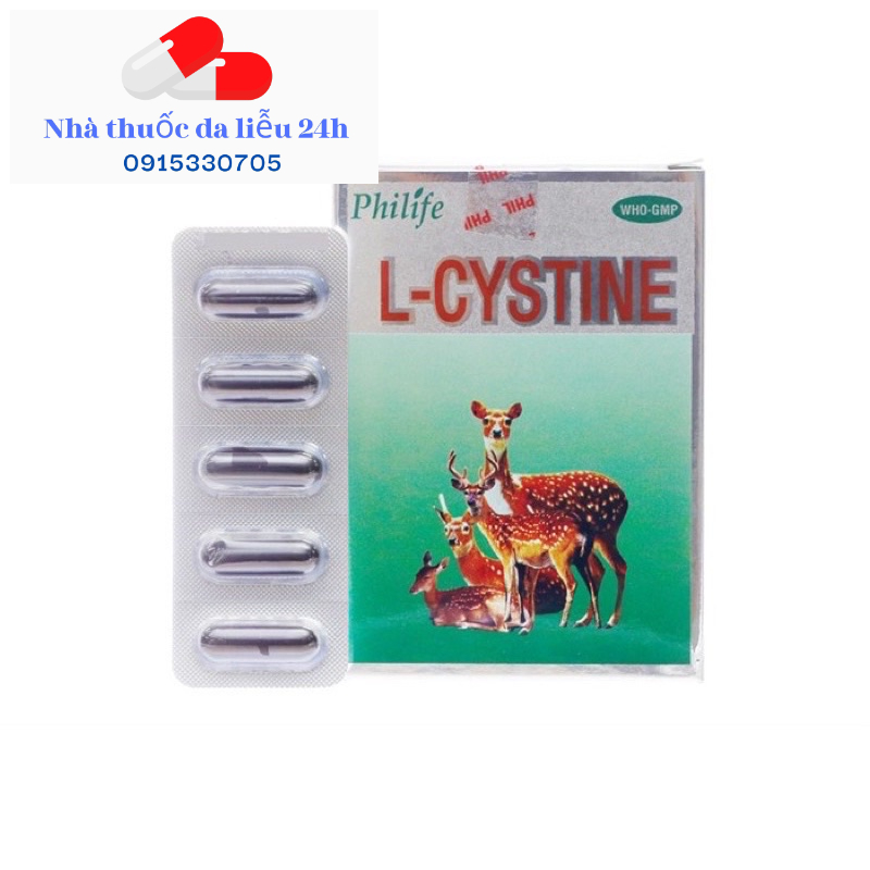 Viên uống Lcystine Philife đẹp da tóc móng 60 viên - Nhà thuốc da liễu 24h