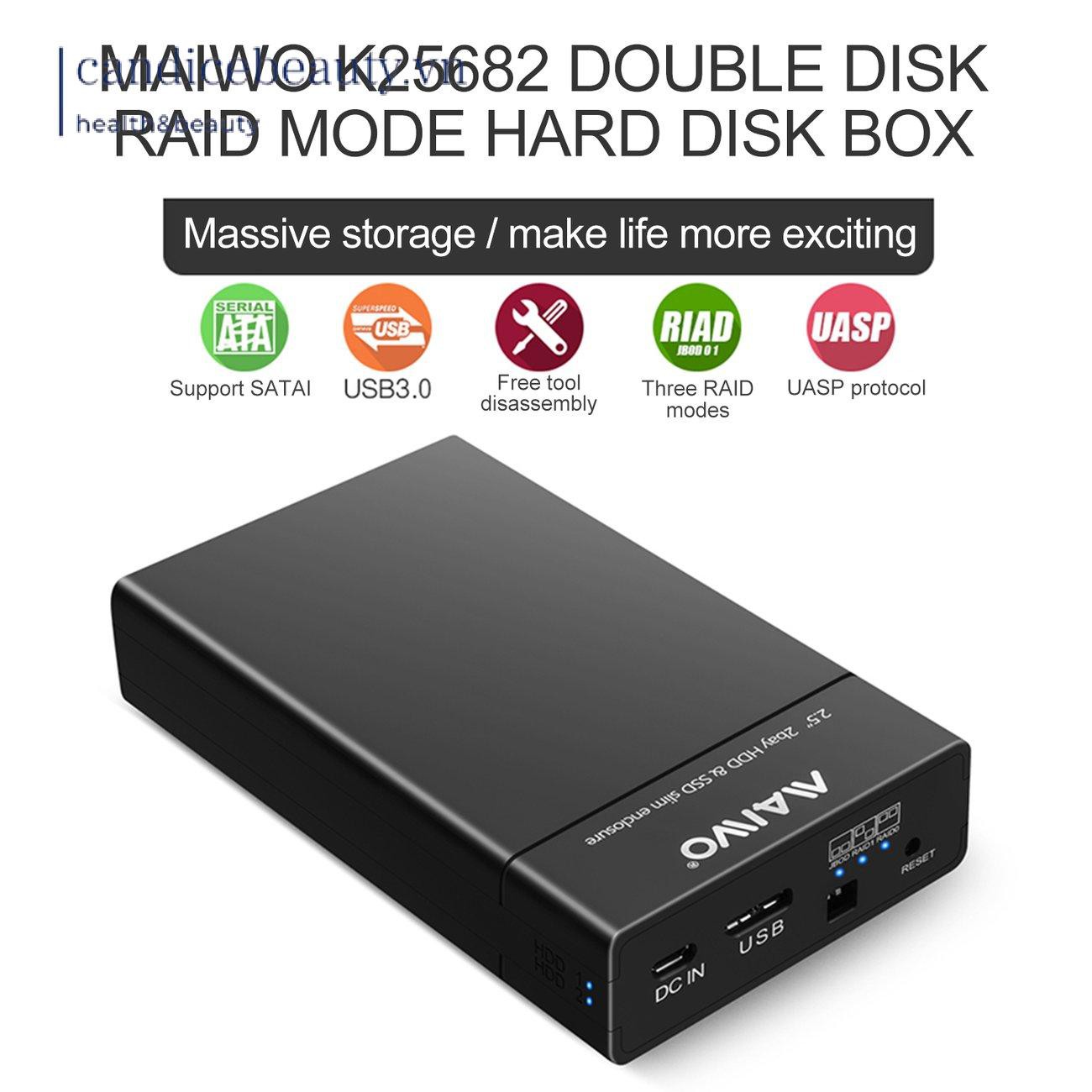 Ổ Cứng Ngoài Candicebeauty K25682 Dual Bay Hdd Ssd Usb3.0