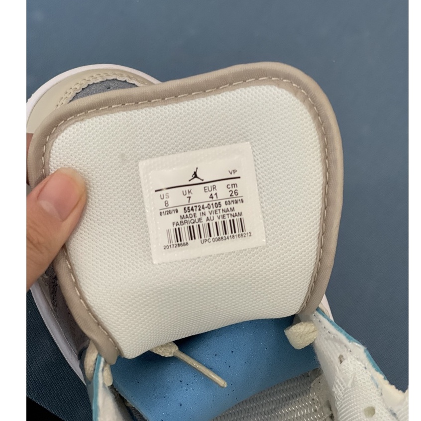 [More&amp;More] Giày Sneaker Jordan 1 Mid &quot;Taro Cream&quot; x OG chất lượng nguyên bản MSN7271