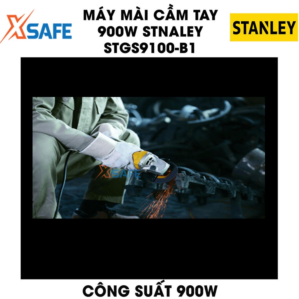 Máy mài góc STANLEY STGS9100-B1 900W Máy mài góc cầm tay tốc độ không tải 11000 vòng/phút, chất liệu hợp kim cứng cáp