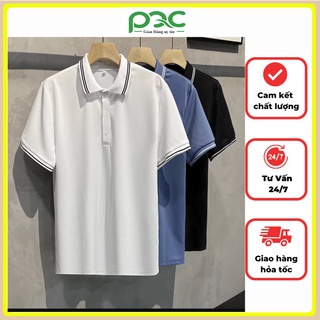 Áo Thun Nam Polo Phối Kẻ Sọc Trẻ Trung Thời Trang, Vải Cotton Xuất Xịn Chuẩn Form Sang Trọng Thanh Lịch.
