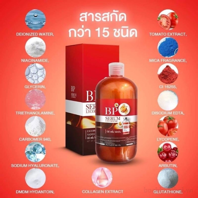 Serum dưỡng thể ƙích trắŉg da cà chua BP Lycopene Thái Lan