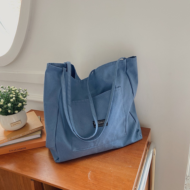 Túi Xách Vải Canvas Ngăn Chứa Rộng Thời Trang Cho Nữ
