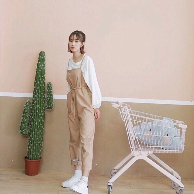 Sét Yếm Kaki dây rút bụng