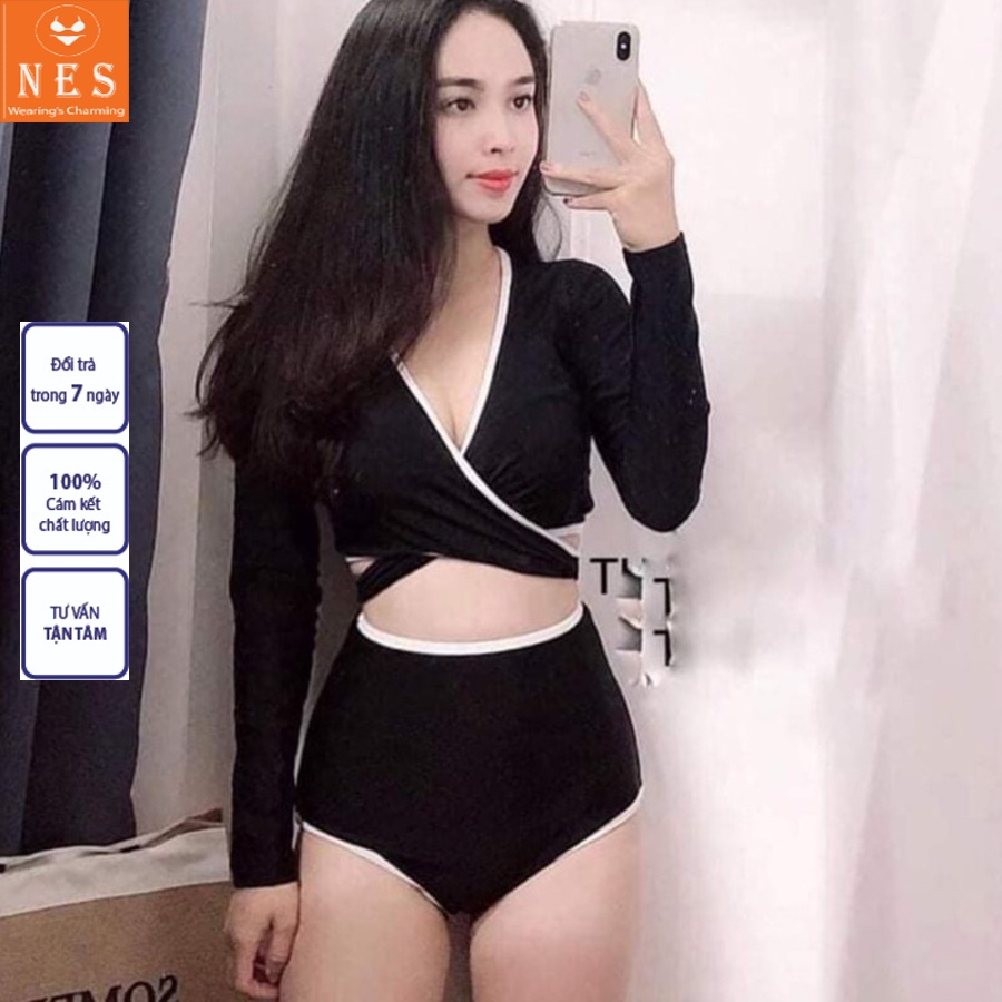 Bikini 2 mảnh dài tay quần ngắn sexy