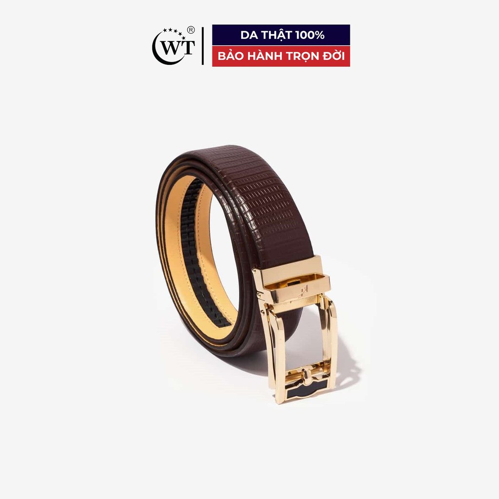 Thắt Lưng Nam Da Bò Cao Cấp Màu Nâu, Màu Đen, Bản 3.2cm - WT Leather 1437.1, 1437.2