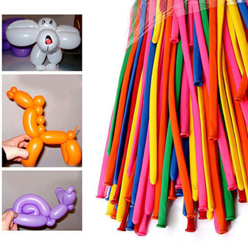 10Pcs/lot Metallic Pearl Latex Balloon / Long Shape Metal Twisting Balloon / Wedding Birthday Party Decoration