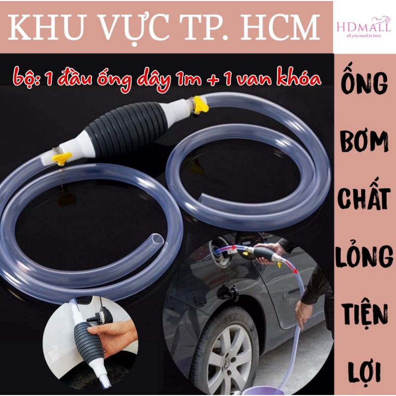 Ống Bơm Chất Lỏng Tiện Dụng Tặng Kèm Van Khóa