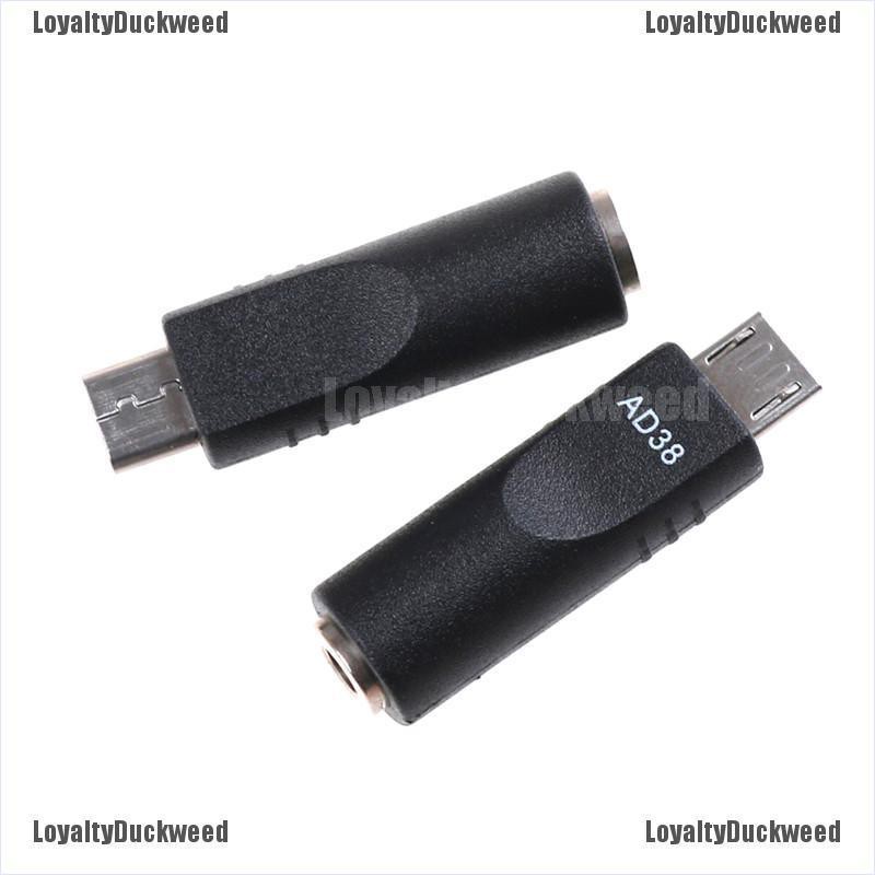 Bộ 2 đầu nối chuyển đổi 3.5mm x 1.1mm cái sang Micro USB 5 Pin đực