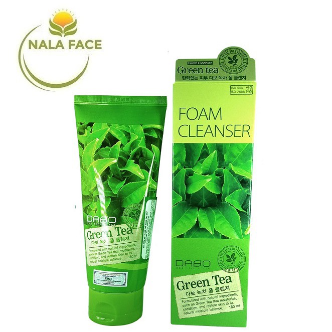 Sữa rửa mặt DABO Green Tea chiết xuất Trà Xanh sạch sâu, diệt khuẩn, tái tạo da 180ml