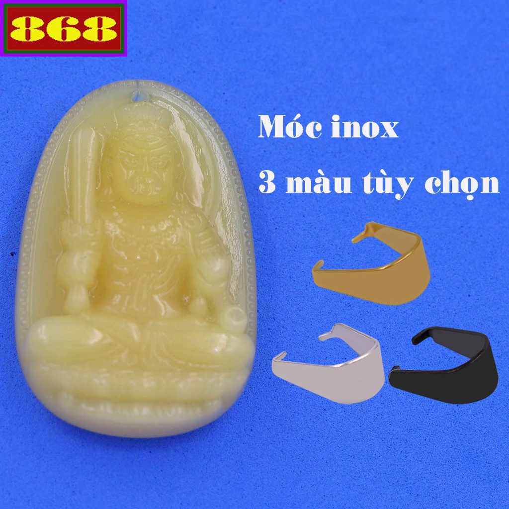Mặt dây chuyền phật Bất động minh vương vàng 4.3 cm MVTAVO2 - Hộ mệnh tuổi Dậu - Mặt đá phong thủy