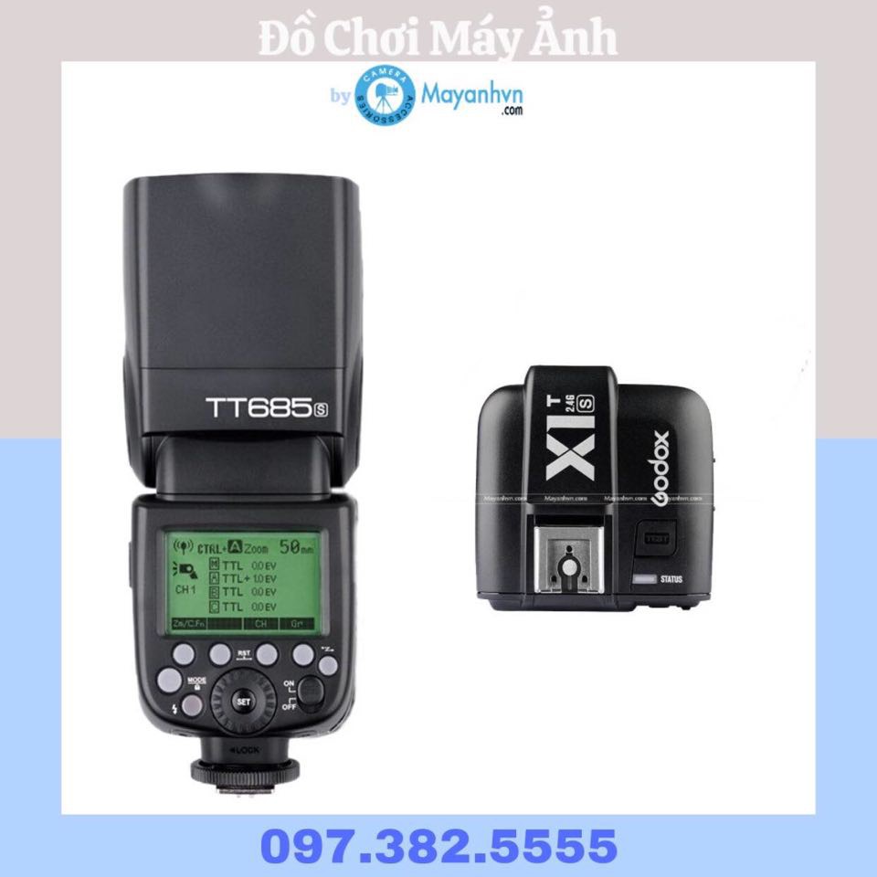 Combo Đèn flash Godox TT685 + Kích nổ Godox X1TX (Tặng kèm tản sáng omni)