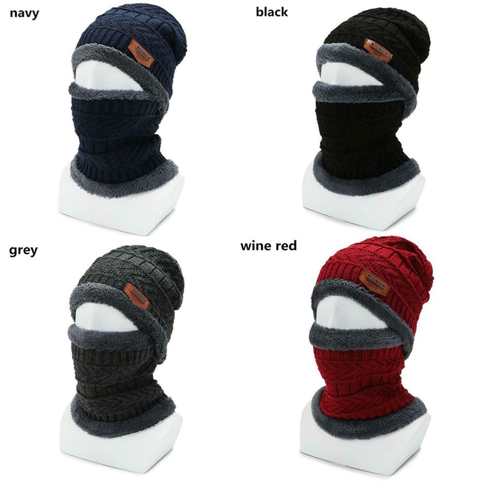 Mũ beanie trùm đầu kiêm khăn choàng cổ giữ ấm mềm mại MIHAN1
