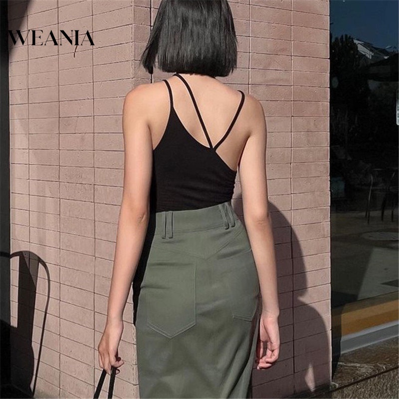 Bộ Áo Liền Quần Khoét Lỗ Màu Trơn Quyến Rũ Cho Nữ