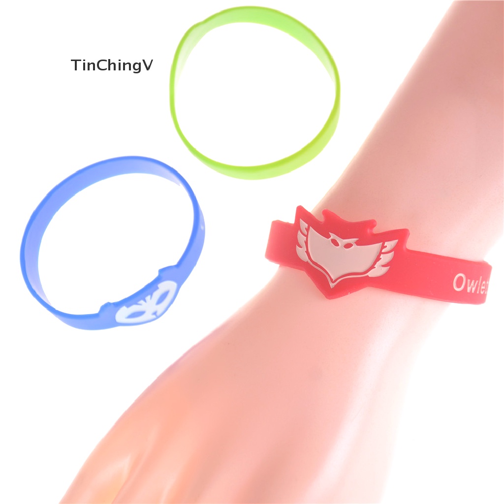 Vòng Đeo Tay Silicone Hình Tắc Kè / Mèo / Cú Mèo Cho Bé Trai