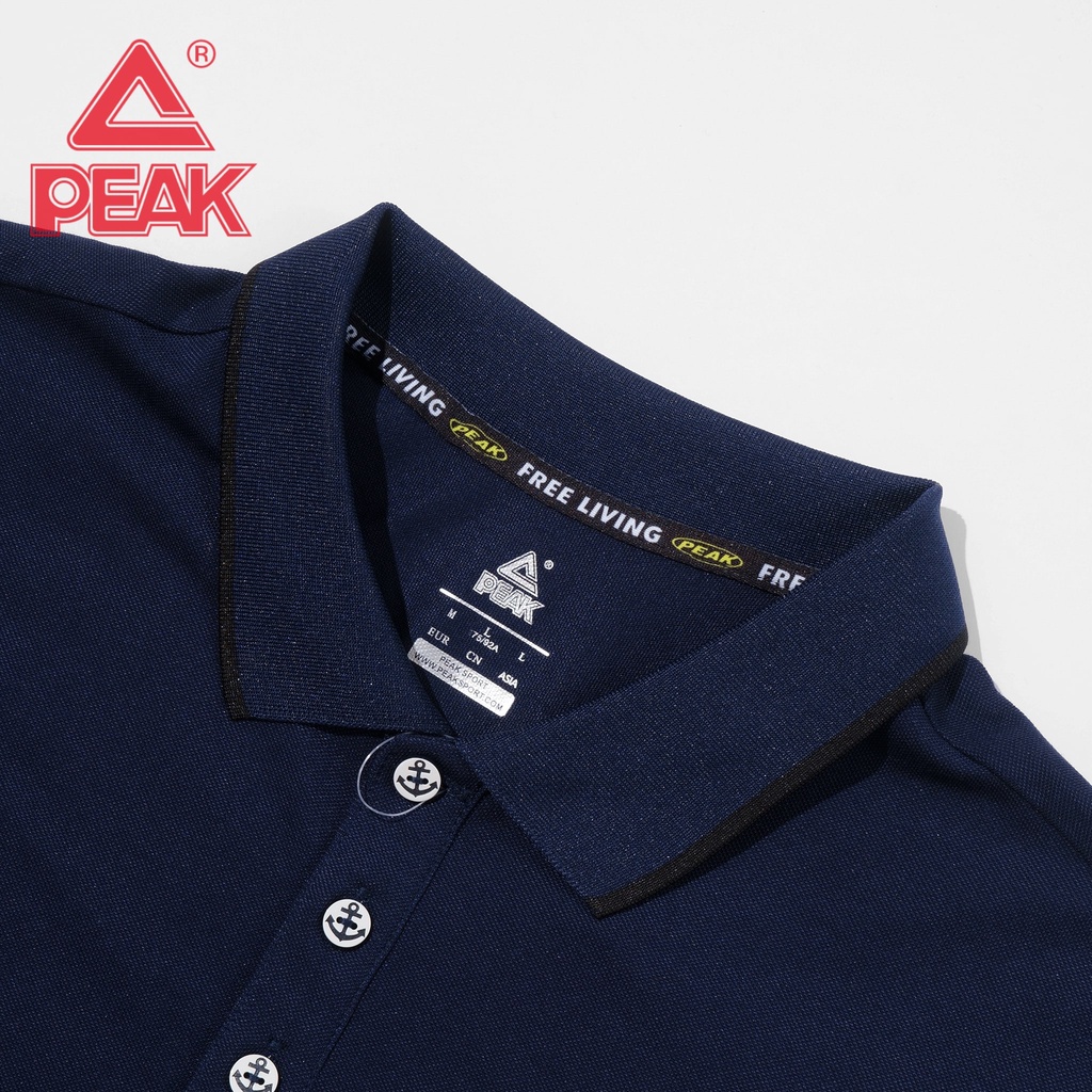 Áo Thun Polo Nam Thể Thao Có Cổ Chính Hãng Cao Cấp PEAK FR6222041