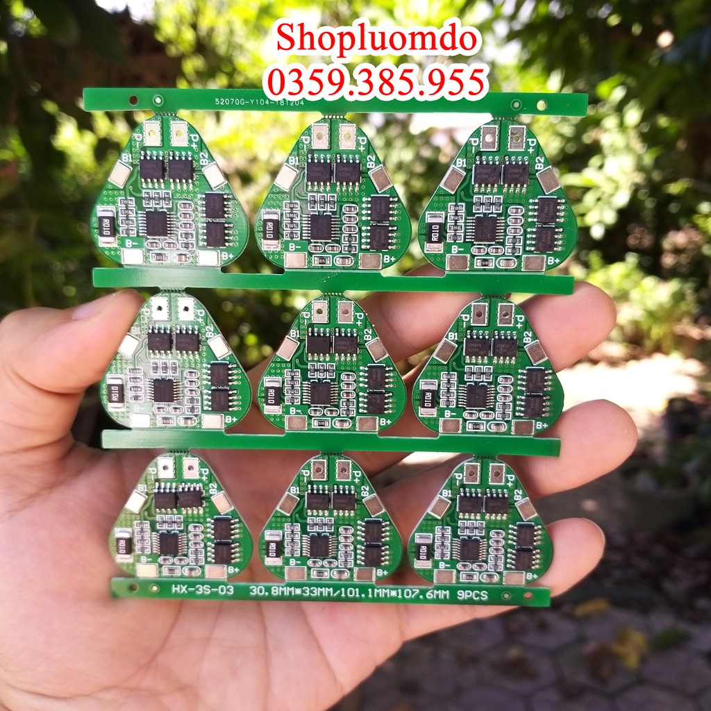 Mạch bảo vệ pin 3s 8A Dùng IC điều khiển