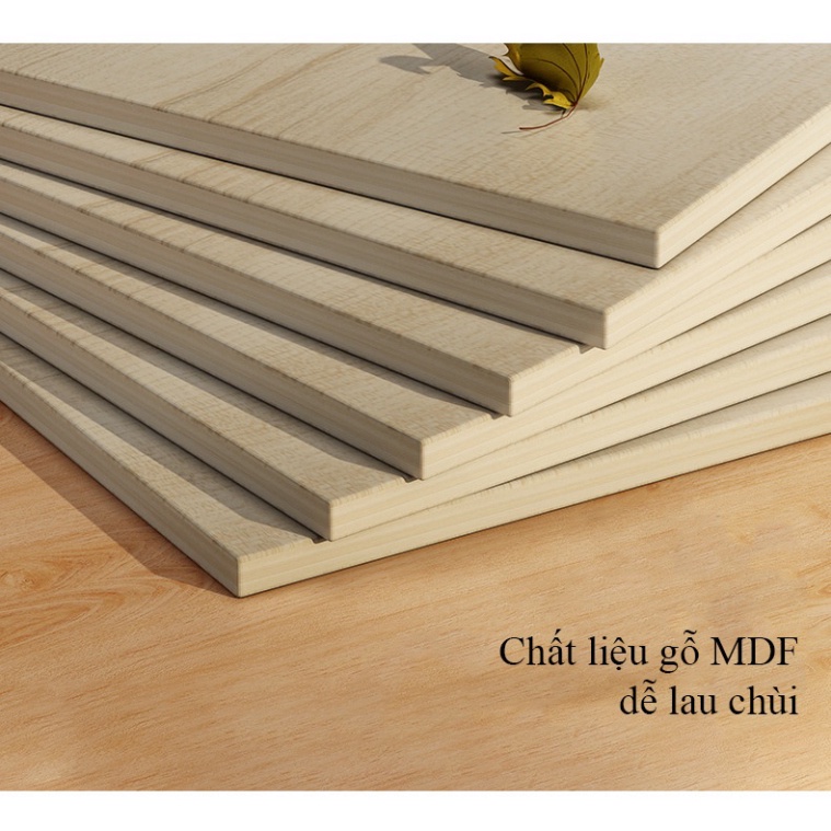 Bàn học tập ,làm việc chất liệu gỗ MDF chống ẩm, chống xước liền giá sách lớn lưu trữ sách vở, tài liệu