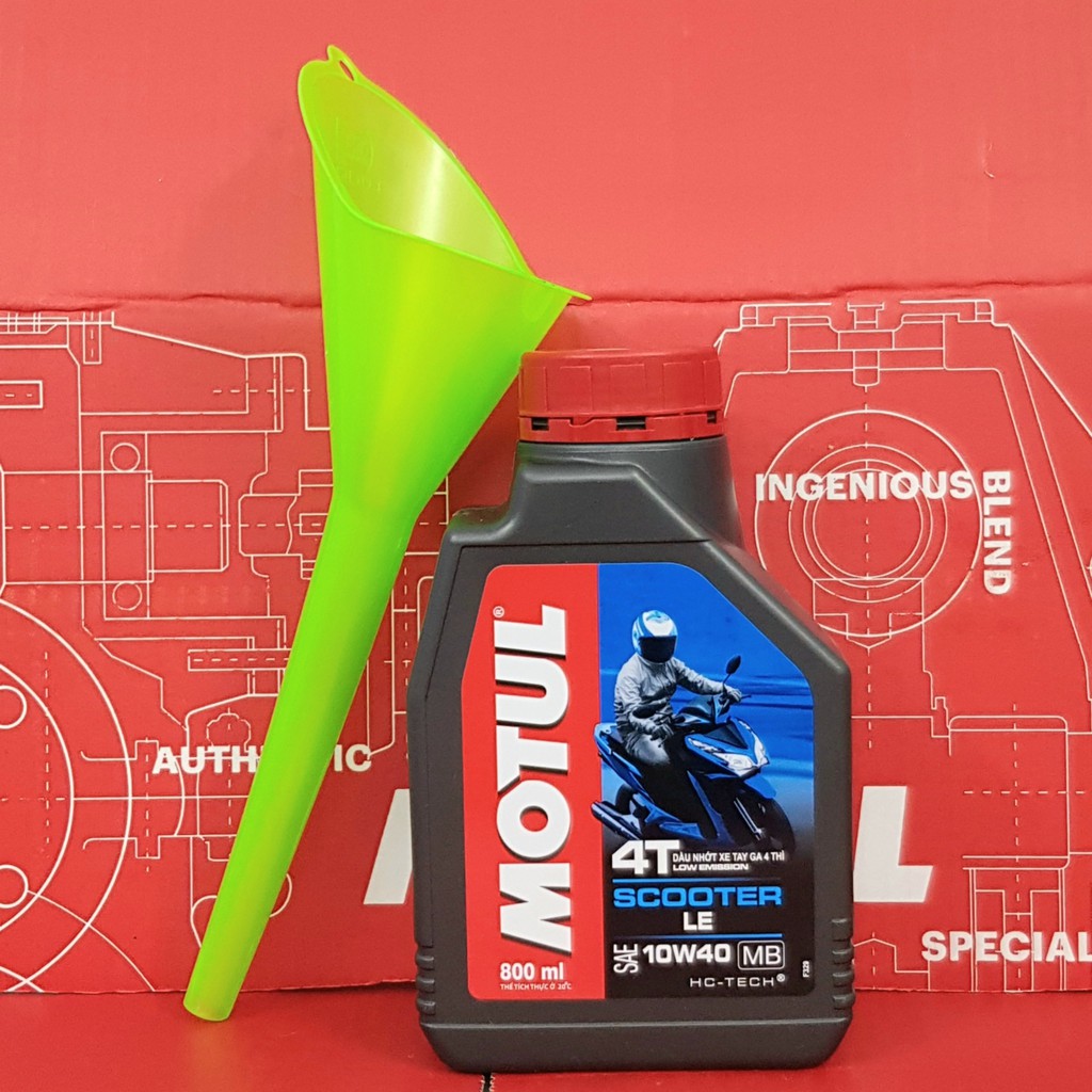 Tặng phễu châm nhớt khi mua Nhớt tay ga MOTUL SCOOTER LE 10W40 800ml