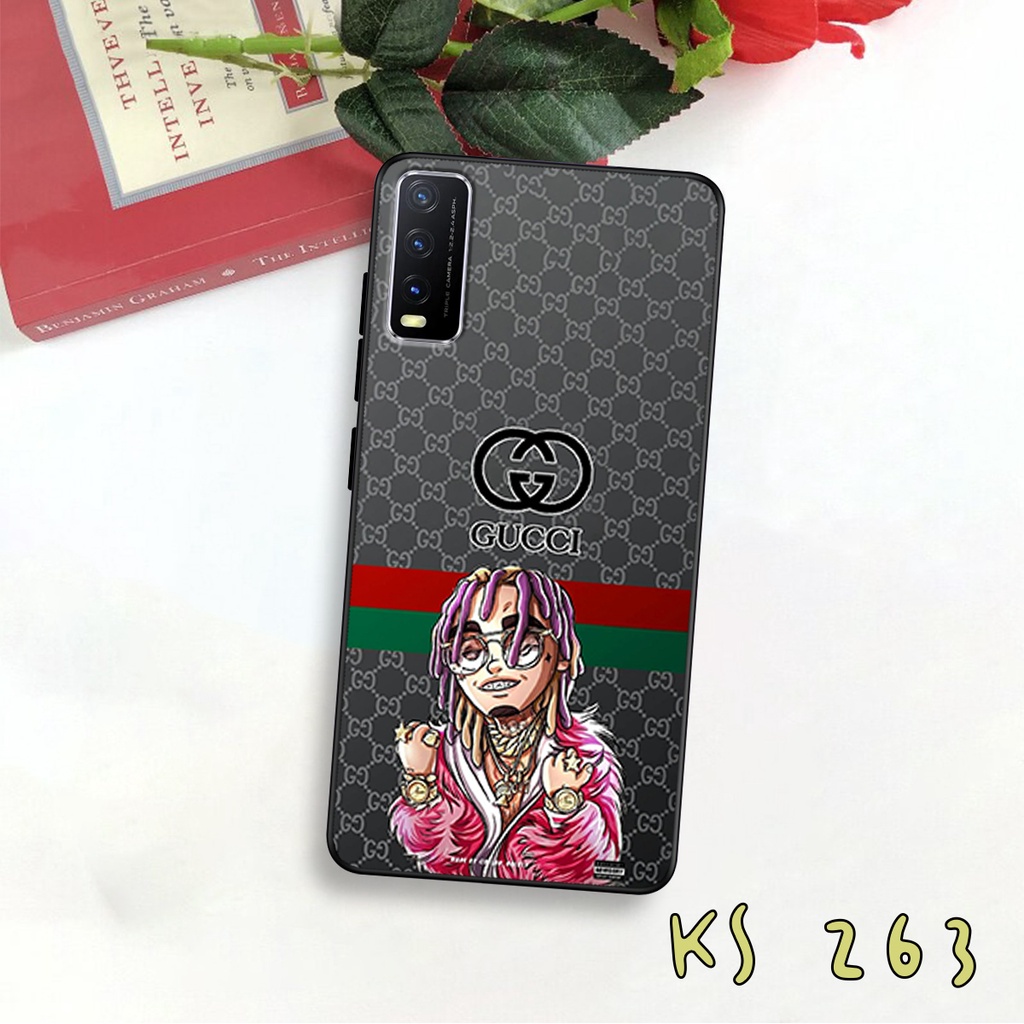 Ốp lưng Vivo Y20 - Vivo Y20s - Vivo Y12s - Ốp lưng in hình GÜÇÇÏ - lưng nhám viền TPU cao cấp