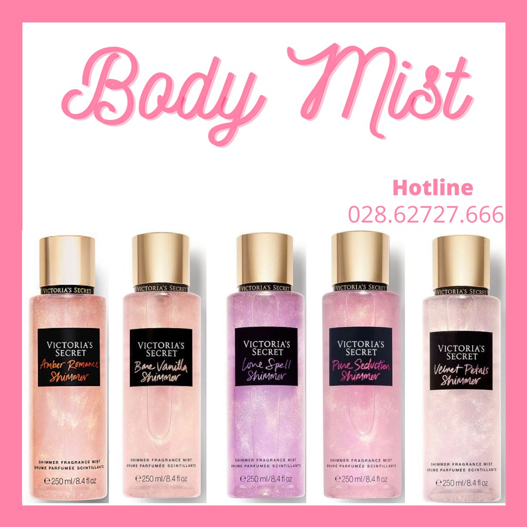 [Đủ Mùi] Xịt Thơm Toàn Thân Ánh Nhũ Victoria's Secret Body Mist (250ml)