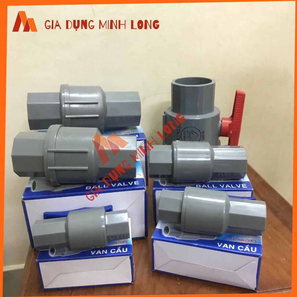 Van nhựa, van khóa nước Bình Minh PVC phi 21,27,34,42,49,60- Hàng chính hãng