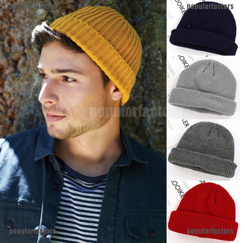 Nón len beanie họa tiết sọc ấm áp mùa đông thời trang dành cho cả nam và nữ