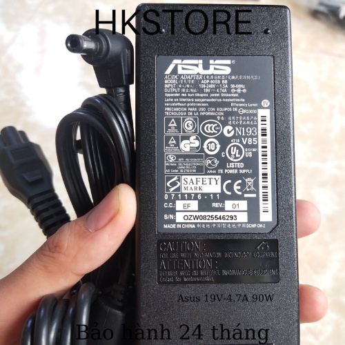 Sạc laptop Asus 19V-4.7A 90W Asus U30 U31 U33 A40 A42 A43 A45 A46 A52 K42 K43 K45 K46 K52 K53 K54 K55 K56 X42 X43 X44