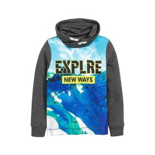 * Mã 7060: Áo nỉ #H&M chui đầu cổ lọ rộng chồng nhau bé trai, hàng mới, đang onweb. Cambodia xuất xịn