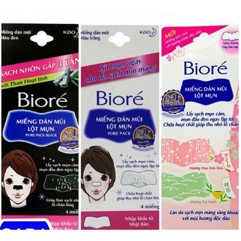 Miếng Lột Mụn Bioré Nam/ Nữ 4 miếng