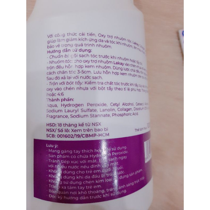 Oxy trợ nhuộm tóc cao cấp LAKAY 1000ML( 3%_6%_9%_12%) không rát, xót, kích ứng da đầu  hỗ trợ nhuộm ,bảo vệ.