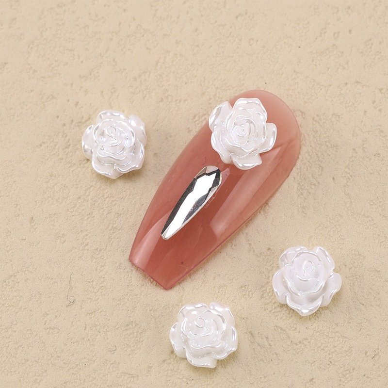 Set 30 Hạt Đá 3D Màu Trắng / Lấp Lánh Dùng Trang Trí Móng Nghệ Thuật DIY