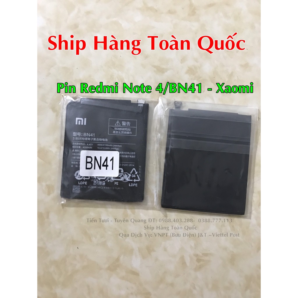 Pin Redmi Note 4/BN41