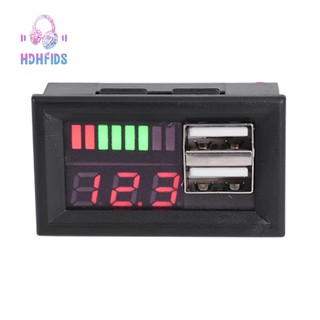 Red Led Digital Display Voltmeter for Vehicles Output 12.6V Battery