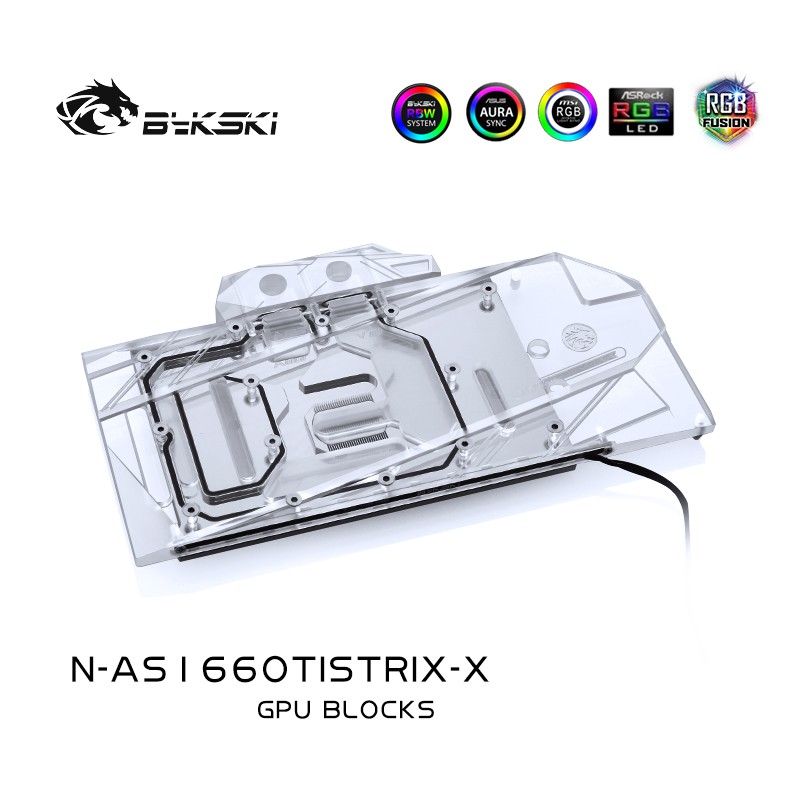 Block nước Bykski Asus RTX1660TI O6G GAMING tản nhiệt nước custom Hyno Store