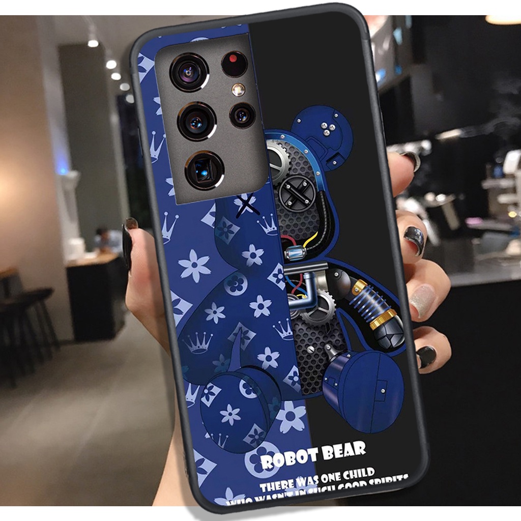 [HOT]ỐP SAMSUNG S21 - S21 PLUS - S21 ULTRA , In Hình Gấu Robot họa tiết L-V màu sắc cực đẹp.